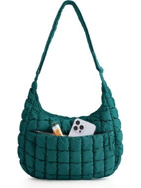 Quilted Crossbody Bags for Women, Travel Purses Hobo Shoulder Bag